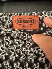 Missoni Black & White Chevron Zig Zag Slim Fitting Lined Trousers IT 40 UK 8-10