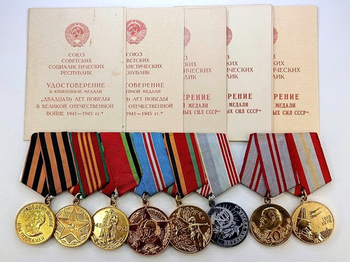 Soviet russian medals set - soviet,