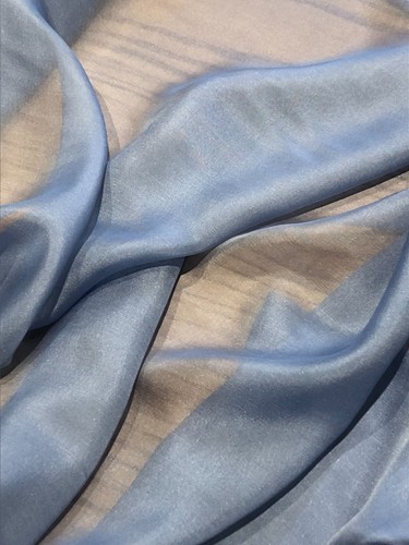 Pure silk chiffon joyce blue - pure,