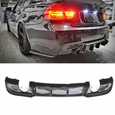 For BMW E90 E91 M-Sport 328i 335i Carbon Fiber Rear Bumper Diffuser Lip Spoiler
