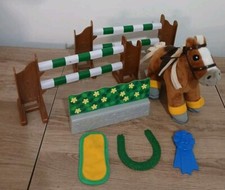 Melissa & Doug Train And Jump Horse Show Play Set Rare