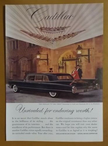 Cadillac fleetwood print - print, ad
