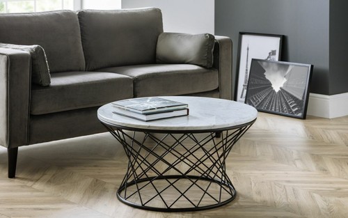 White real marble - marble, round