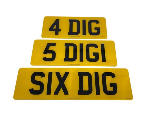 Short number plates pair - number,