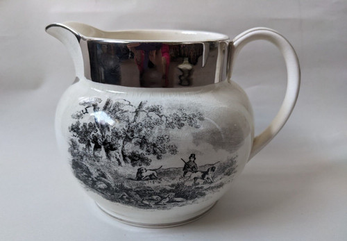 Vintage jug hunting scene - vintage,