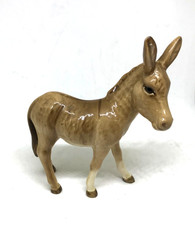 Vintage Beswick Ceramic Gift - 1980s Donkey / Foal Ornament 11cm Tall