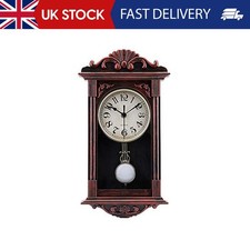 Pendulum Wall Clock Retro Quartz Decorative Wall Clock for Living Room, Office,