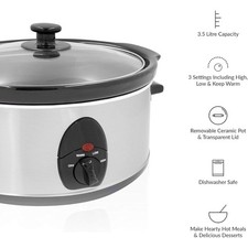1.5Ltr Oval Slow Cooker - 3
