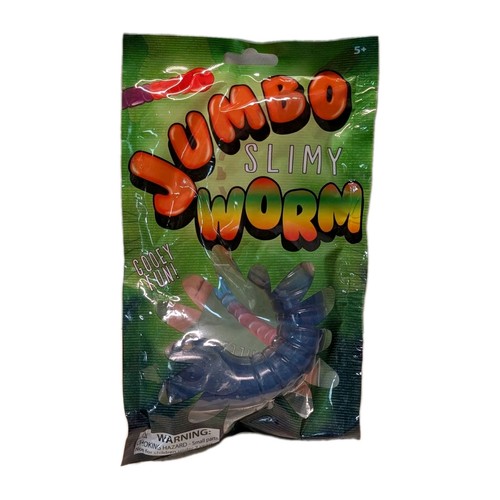 Jumbo slimy worm toy - slimy,