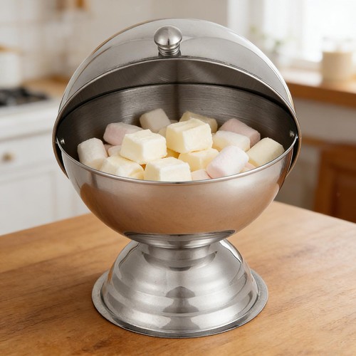 Stainless steel sugar bowl - steel,