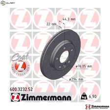 2x BRAKE DISC 600.3232.52 FOR