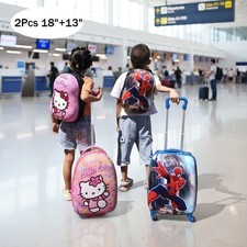 Children Kids Holiday Travel Hard Shell Suitcase Cabin Hand Luggage Trolley Bags