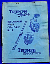original Triumph Tiger Cub parts catalog spares list