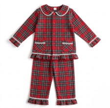 Girls Red Tartan Christmas