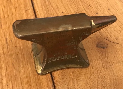 Vintage solid brass blacksmith - solid,