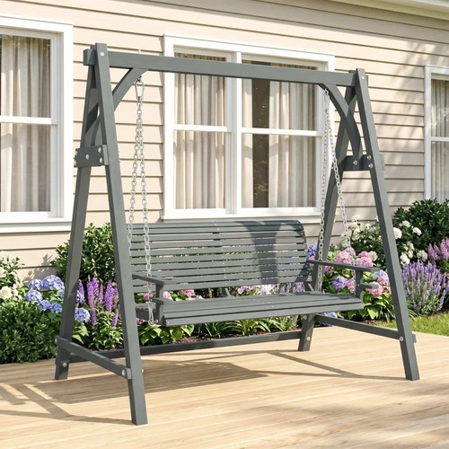 Seater wooden garden swing - seater,