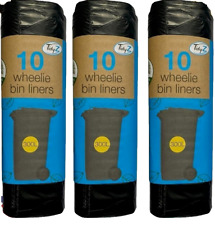 Wheelie Bin Liners 300L Black Recycle Rubbish Waste Bags Refuse Sacks