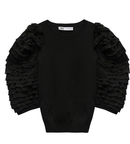 Zara sweater with ruffled - sweater,