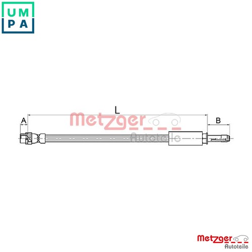 Brake hose 4110145 - 4110145, bmw