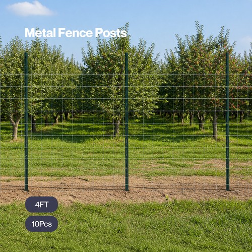 Metal fence posts 4ft 10pc - metal,