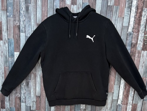 Puma essentials black hoodie - essentials,