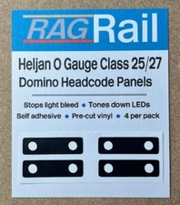 Heljan 0 Gauge 7mm Scale class 25/27 replacement Domino Headcode Panels