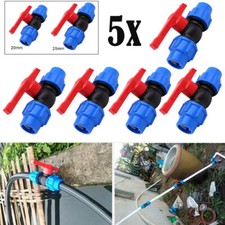 5Pcs Stop Tap Valve 20mm 25mm In-Line Ball Valve Blue Water Pipe Coupler