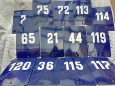 Vintage French Enamel Front Door Plaque House Numbers Salvage Blue White Choose