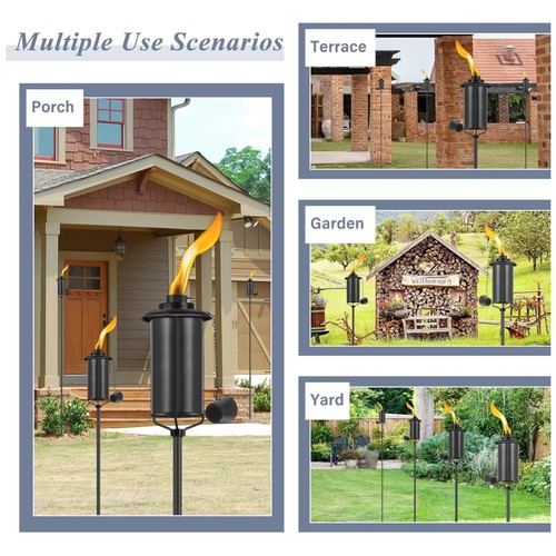 16oz outdoor metal torches - metal,