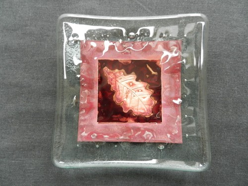 Downs glass leaf design - leaf,
