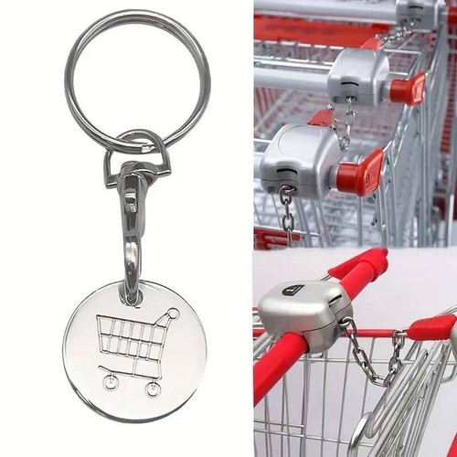 Pack trolley coin keyring - 4,