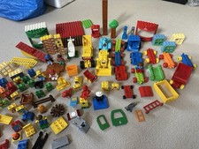 Large Bundle Of Duplo Building Blocks Police Fire Bob The Builder Set Kids