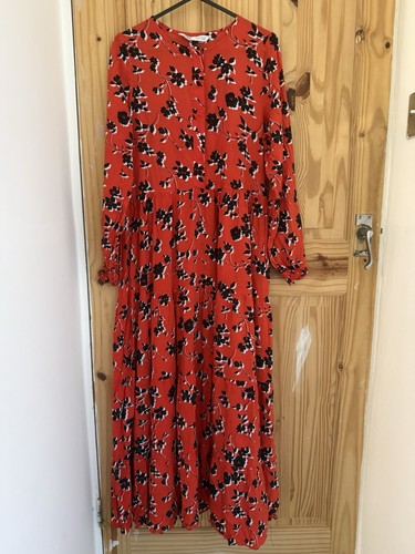 Zara women red floral maxi - zara,