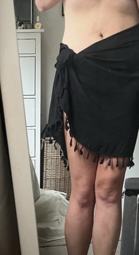 Shein black sarong size large - shein,