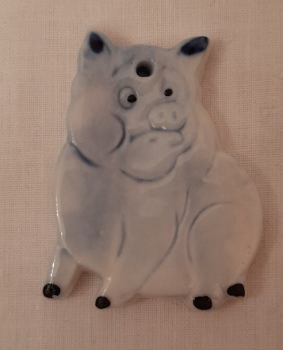 Ceramic hanging pig - ,