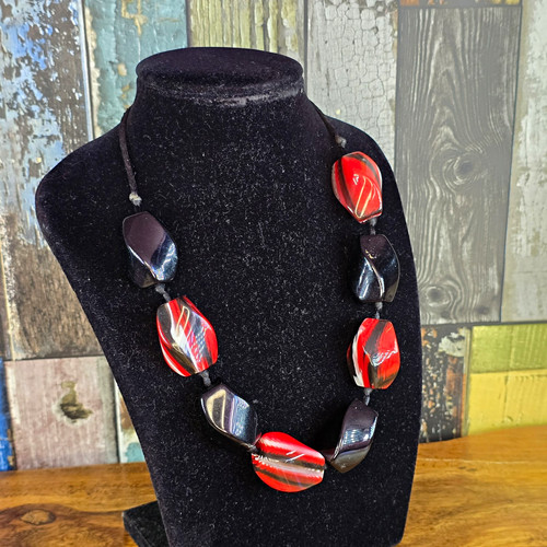 Red black statement - red,