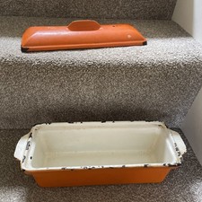 Cast Iron Terrine Pate Dish Lidded Le Creuset Style