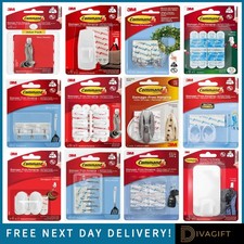3M COMMAND WHITE CLEAR HOOKS