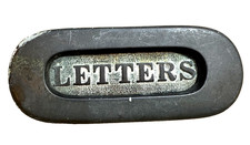 Vintage Old Antique Cast Metal Letter Box Oval Restoration Project Smaller Size