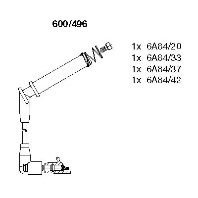 Ignition leads 600 - /496, bremi