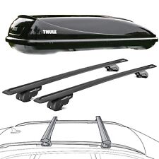 Thule Roof Box 450L & Rail Cross Bars, Fits VW Tiguan 2007 to 2023