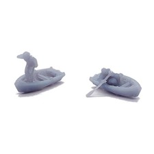 Outland Models Railway Scenery Small Wooden Boat Set with Figures 1:160 N Gauge