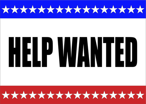 Help wanted laminated - laminated, vinyl