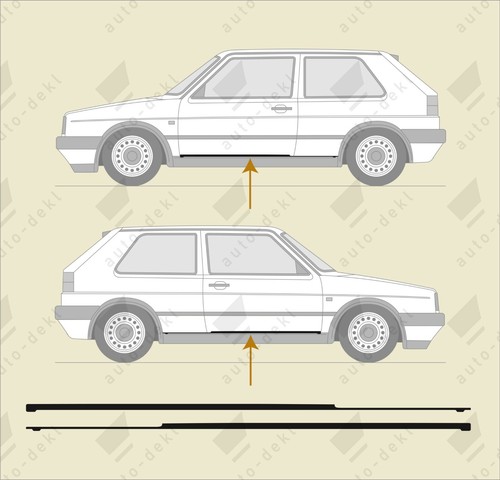 Fits mk2 golf gti - mk2, 3dr