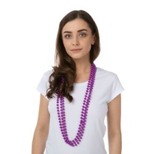 Purple 1980s Beads Fancy Dress