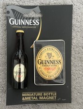Guinness Label Magnet and Miniature Bottle Gift Set