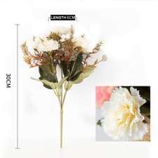 Silk Peony Artificial Fake Flowers Bunch Bouquet Home Wedding Party Garden Decor