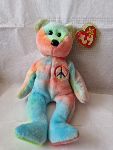 Beanie babies peace bear - beanie,
