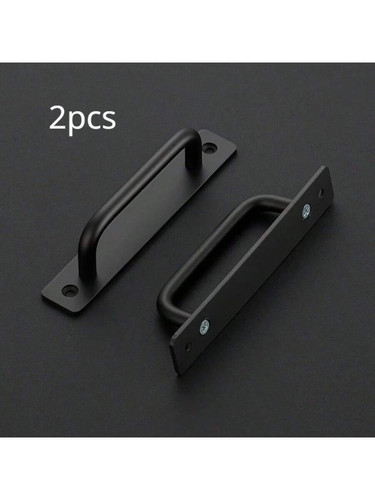 2pcs black door pull - 2pcs,
