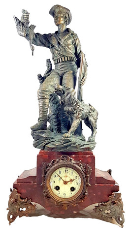 Antique french mantel - antique, clock